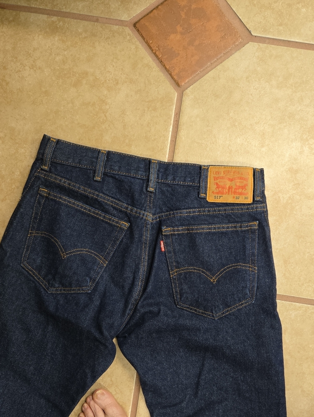 Levi's Men’s Dark Blue Straight Leg 517 Jeans